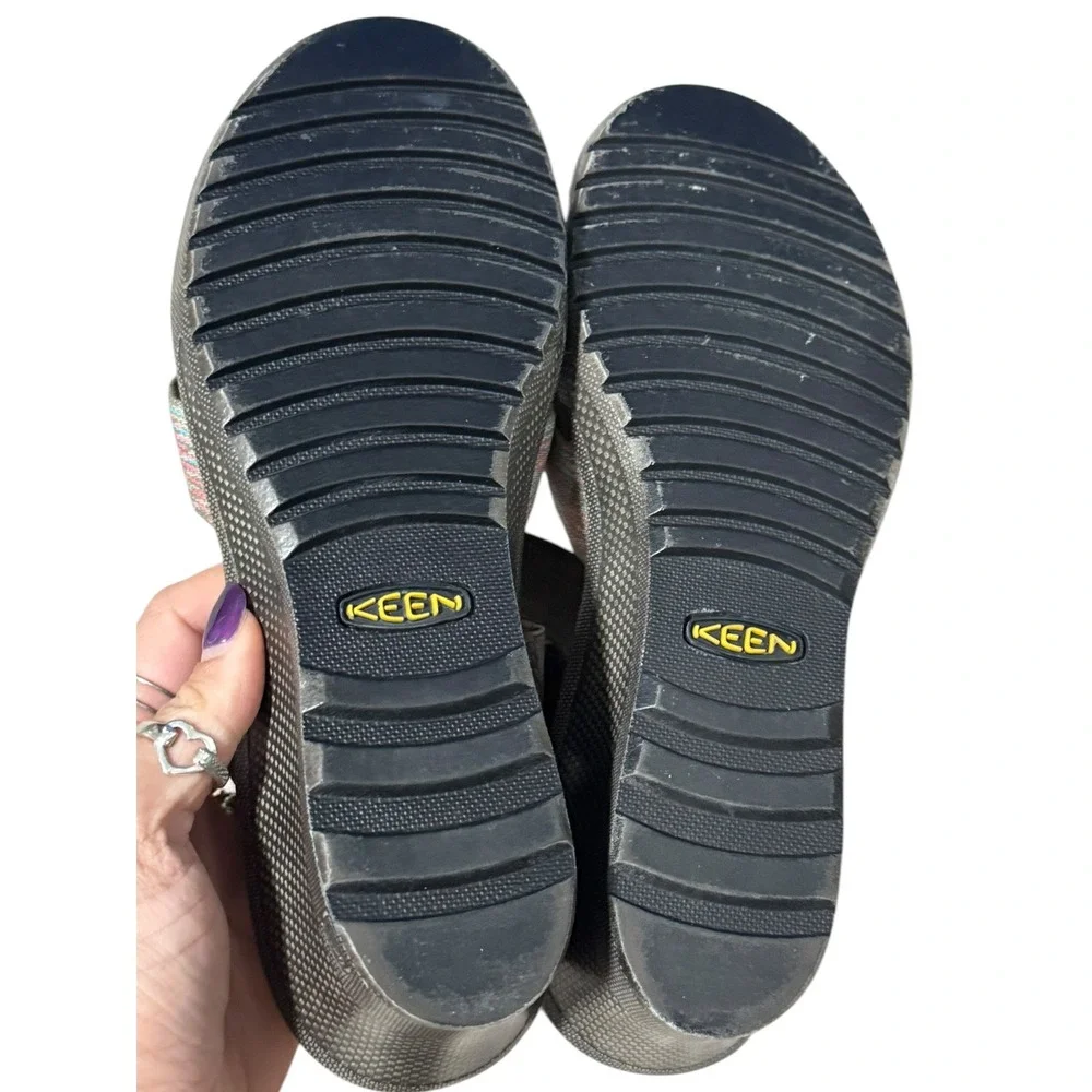 KEEN Skyline Wedge Sandals Strap leather comfort Gorpcore Sz 7 outdoors granola